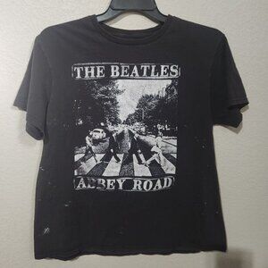 The Beatles Abbey Road Black Graphic T-Shirt L